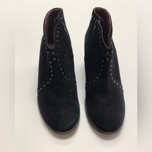 Frye black suede studded boots Sz 8